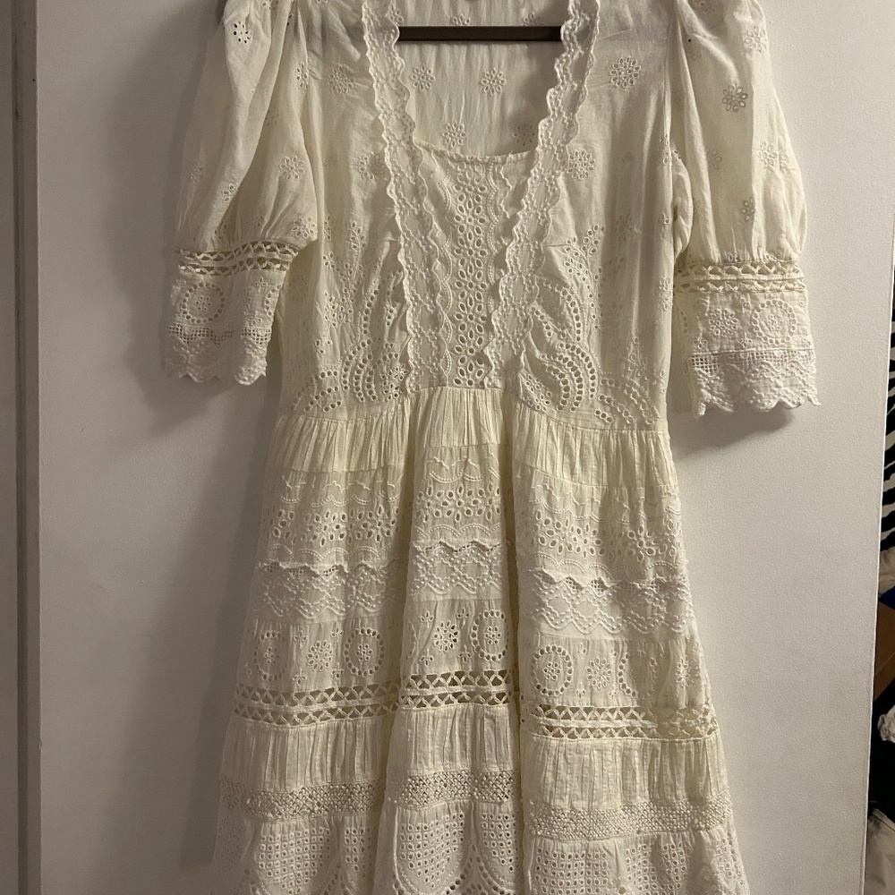 Loveshackfancy cream dress size 0